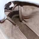 LOEWE Anagram Clutch Bag Leather Brown Gold Auth bs30839-12