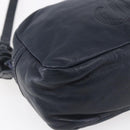 LOEWE Anagram Shoulder Bag Leather Navy Auth bs30840-14