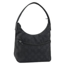 GUCCI GG Canvas Shoulder Bag Nylon Black Silver 001 3386 Auth bs30841-1