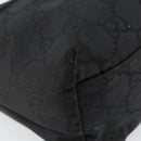 GUCCI GG Canvas Shoulder Bag Nylon Black Silver 001 3386 Auth bs30841-16