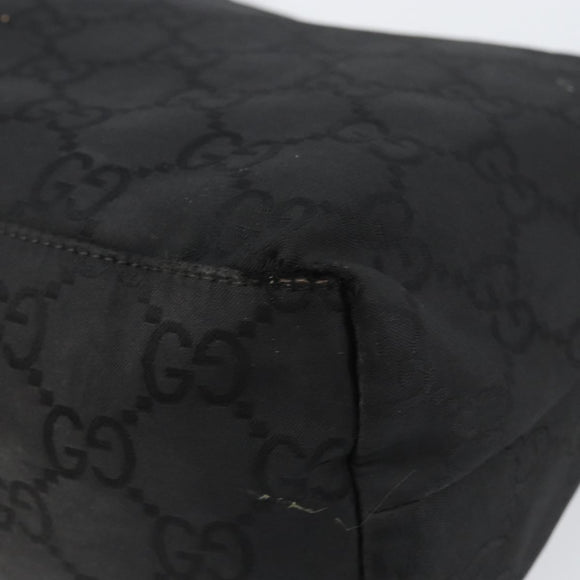 GUCCI GG Canvas Shoulder Bag Nylon Black Silver 001 3386 Auth bs30841