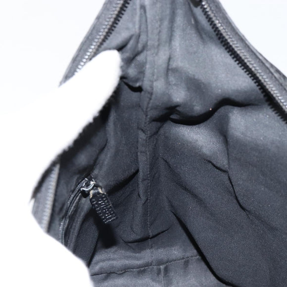 GUCCI GG Canvas Shoulder Bag Nylon Black Silver 001 3386 Auth bs30841