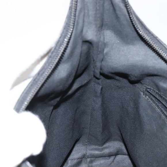 GUCCI GG Canvas Shoulder Bag Nylon Black Silver 001 3386 Auth bs30841