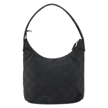 GUCCI GG Canvas Shoulder Bag Nylon Black Silver 001 3386 Auth bs30841 - 0