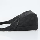 GUCCI GG Canvas Shoulder Bag Nylon Black Silver 001 3386 Auth bs30841-4