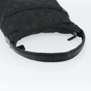 GUCCI GG Canvas Shoulder Bag Nylon Black Silver 001 3386 Auth bs30841-7