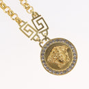 VERSACE Medusa Necklace metal Gold Auth bs30845-3