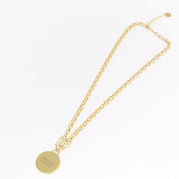 VERSACE Medusa Necklace metal Gold Auth bs30845
