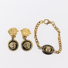 VERSACE Necklace metal 4 Set Gold Silver Auth bs30846 - 0