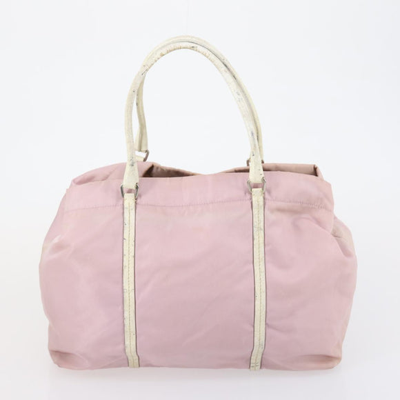 PRADA Hand Bag Nylon 3 Set Black Green pink Auth bs30847