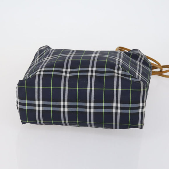 BURBERRY Nova Check Bag Canvas Nylon 3 Set Navy Beige Light blue Auth bs30848