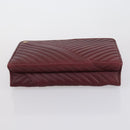 VALENTINO Hand Bag Leather Suede 3 Set Red Brown Auth bs30849-12