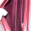 VALENTINO Hand Bag Leather Suede 3 Set Red Brown Auth bs30849-13