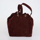 VALENTINO Hand Bag Leather Suede 3 Set Red Brown Auth bs30849-15