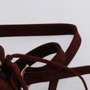 VALENTINO Hand Bag Leather Suede 3 Set Red Brown Auth bs30849-17