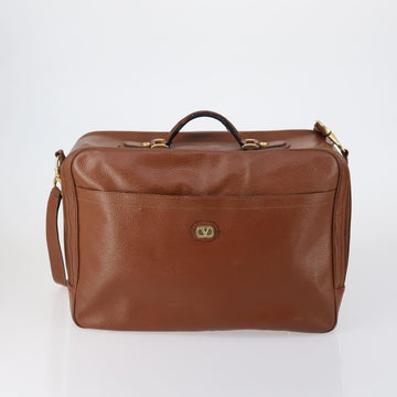 VALENTINO Hand Bag Leather Suede 3 Set Red Brown Auth bs30849 - 0