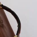 VALENTINO Hand Bag Leather Suede 3 Set Red Brown Auth bs30849-6