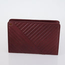 VALENTINO Hand Bag Leather Suede 3 Set Red Brown Auth bs30849-9