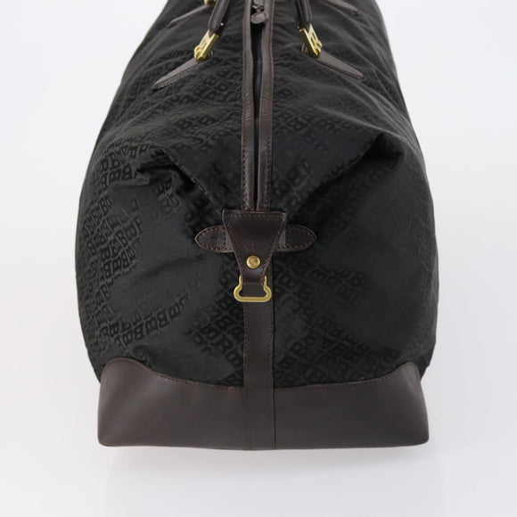 BALLY Boston Bag Leather Nylon 2 Set Black Auth bs30850