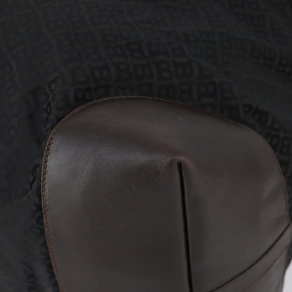 BALLY Boston Bag Leather Nylon 2 Set Black Auth bs30850