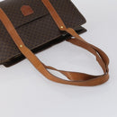 CELINE Macadam Canvas Tote Bag PVC Leather 2 Set Brown Auth bs30852-5