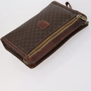 CELINE Macadam Canvas Clutch Bag PVC Leather 3 Set Brown Auth bs30854-12