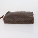 CELINE Macadam Canvas Clutch Bag PVC Leather 3 Set Brown Auth bs30854-13