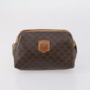 CELINE Macadam Canvas Clutch Bag PVC Leather 3 Set Brown Auth bs30854-16