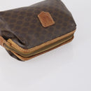CELINE Macadam Canvas Clutch Bag PVC Leather 3 Set Brown Auth bs30854-19