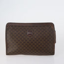 CELINE Macadam Canvas Clutch Bag PVC Leather 3 Set Brown Auth bs30854-2