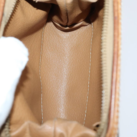 CELINE Macadam Canvas Clutch Bag PVC Leather 3 Set Brown Auth bs30854