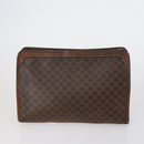 CELINE Macadam Canvas Clutch Bag PVC Leather 3 Set Brown Auth bs30854-3