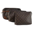 LOUIS VUITTON Monogram Clutch Bag 3 Set LV Auth bs30855-1
