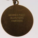 HERMES Charm Metal Leather 3 Set Red Gold Silver Auth bs30857-15