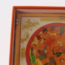 HERMES Charm Metal Leather 3 Set Red Gold Silver Auth bs30857-8