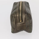 GUCCI GG Canvas Pouch 3 Set Pink Gold beige Auth bs30858-11