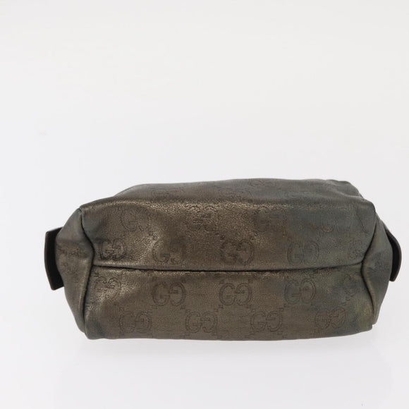 GUCCI GG Canvas Pouch 3 Set Pink Gold beige Auth bs30858