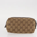 GUCCI GG Canvas Pouch 3 Set Pink Gold beige Auth bs30858-17