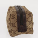 GUCCI GG Canvas Pouch 3 Set Pink Gold beige Auth bs30858-18
