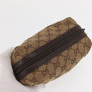 GUCCI GG Canvas Pouch 3 Set Pink Gold beige Auth bs30858-19