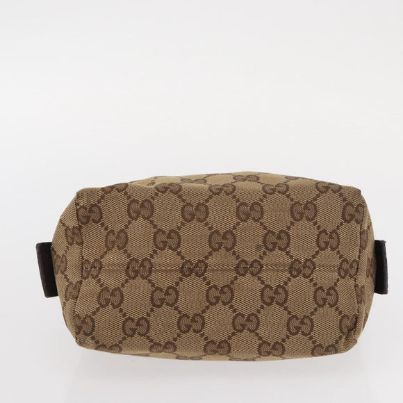 GUCCI GG Canvas Pouch 3 Set Pink Gold beige Auth bs30858