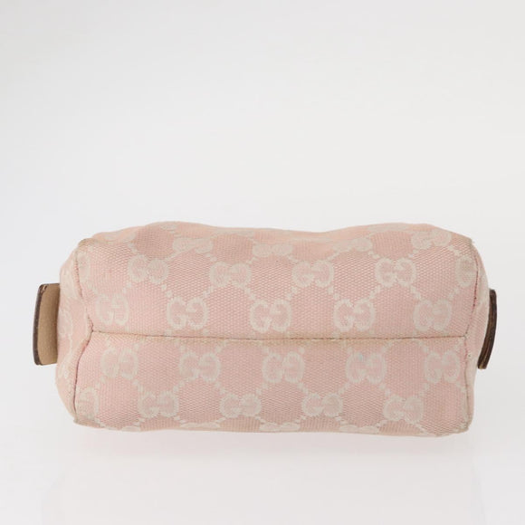 GUCCI GG Canvas Pouch 3 Set Pink Gold beige Auth bs30858