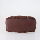 Christian Dior BOTTEGA VENETA Hand Bag Suede PVC 2 Set Brown Gold Auth bs30859-8