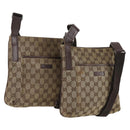 GUCCI GG Canvas Shoulder Bag 2 Set Beige Auth bs30860-1