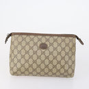 GUCCI GG Canvas Supreme Pouch 3 Set Pink Black beige Auth bs30861-2