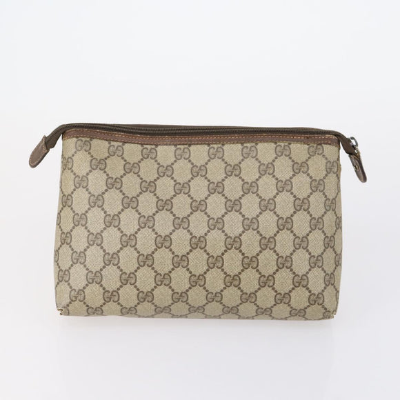 GUCCI GG Canvas Supreme Pouch 3 Set Pink Black beige Auth bs30861