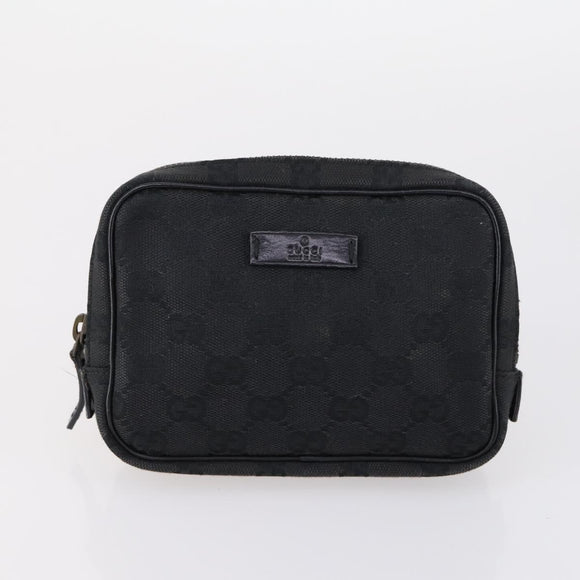 GUCCI GG Canvas Supreme Pouch 3 Set Pink Black beige Auth bs30861