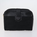 SAINT LAURENT Clutch Bag Leather 2 Set Beige Black Auth bs30862-2