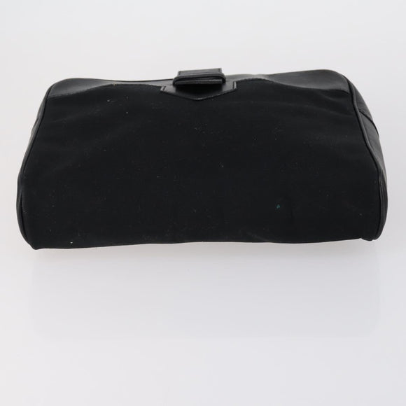 SAINT LAURENT Clutch Bag Leather 2 Set Beige Black Auth bs30862