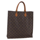 LOUIS VUITTON Monogram Sac Plat Hand Bag M51140 LV Auth bs30878-1